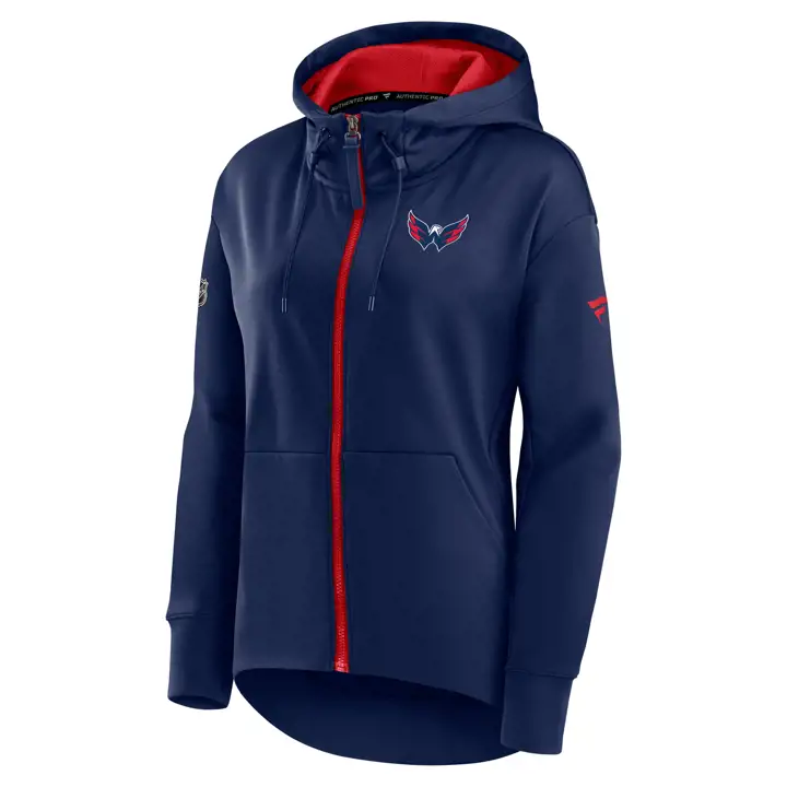 Sweat à capuche zippé intégral Washington Capitals LNH pour femme 22 Marine