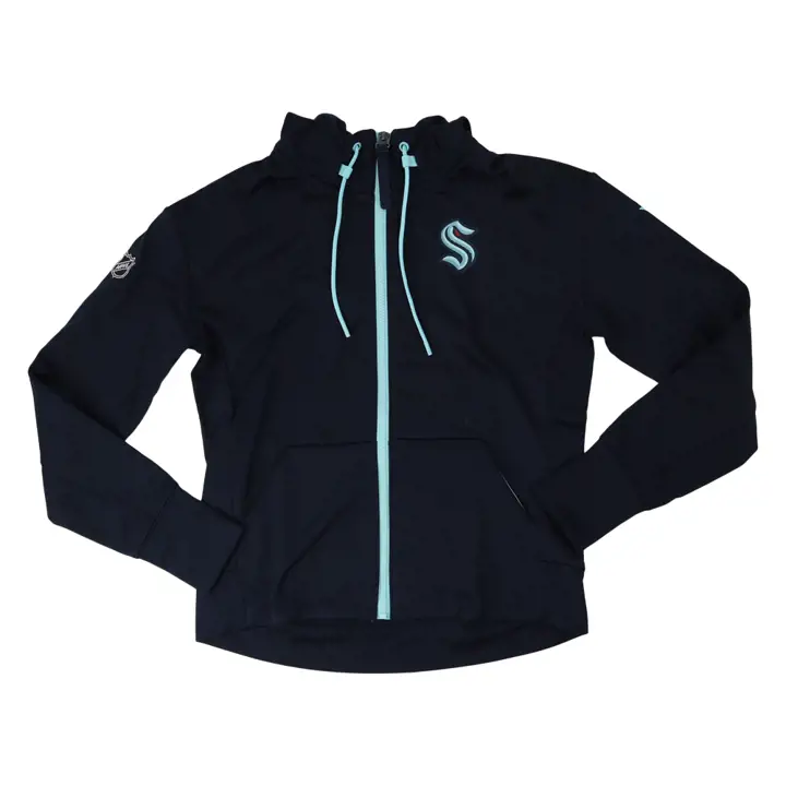 Seattle Kraken NHL Femme Rink Sweat à Capuche Entièrement Zippé 22 Marine