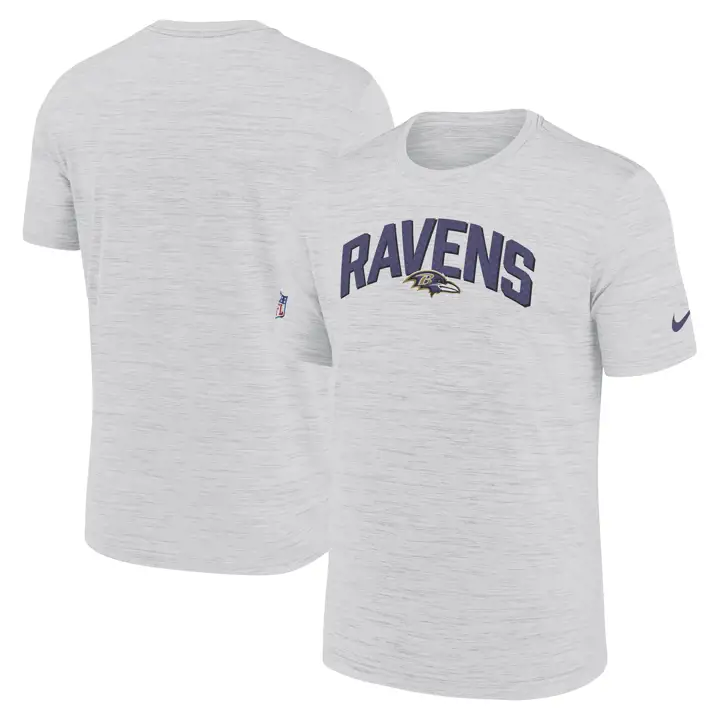 T-shirt NFL Sideline Velocity des Ravens de Baltimore 22 GRY