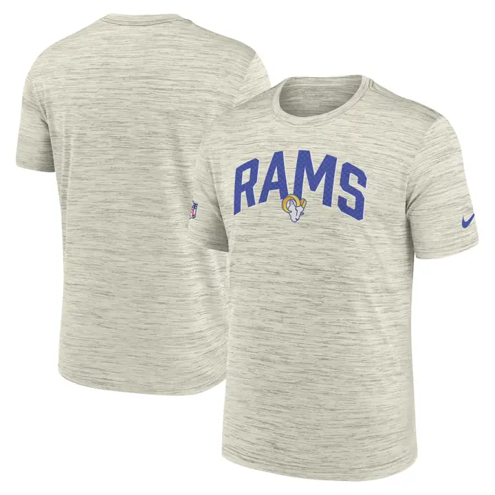 T-shirt NFL Sideline Velocity des Los Angeles Rams 22 GRIS