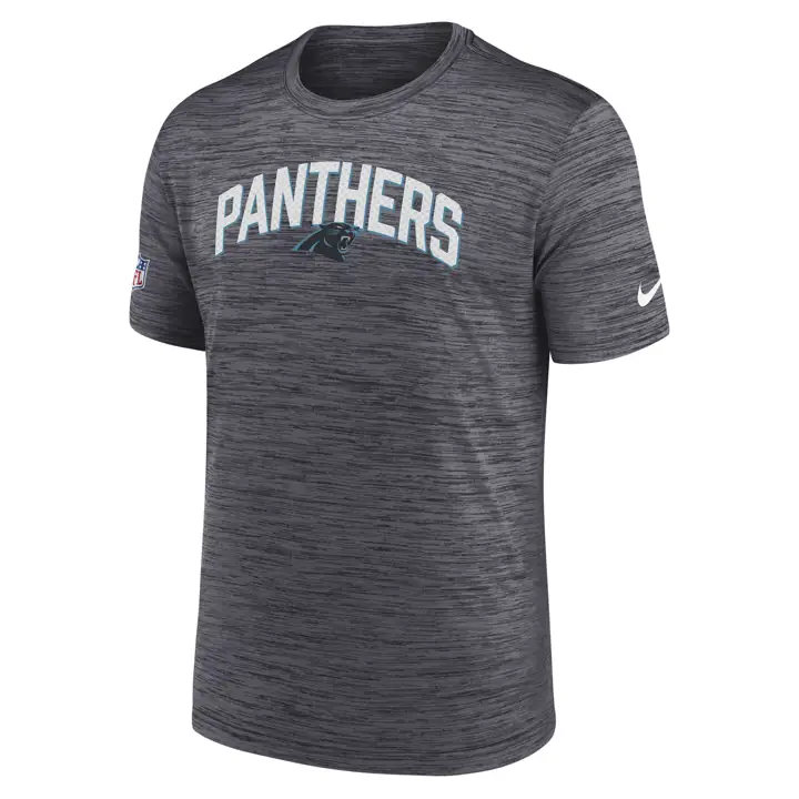 T-shirt NFL Sideline Velocity des Carolina Panthers 22 BLK