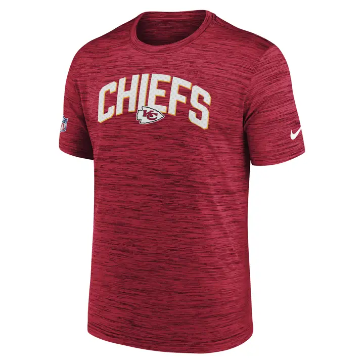 T-shirt Velocity NFL des Chiefs de Kansas City, modèle Sideline 22 ROUGE