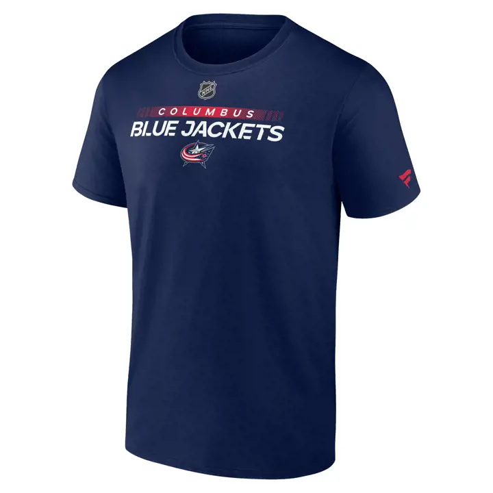 T-shirt Authentique Pro Prime LNH Columbus Blue Jackets MARINE