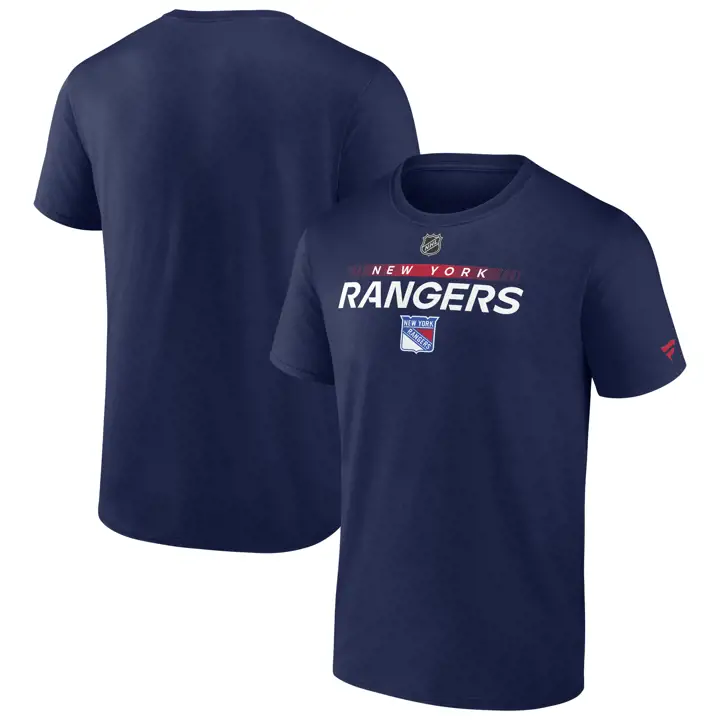 T-shirt authentique pro New York Rangers NHL Prime MARINE
