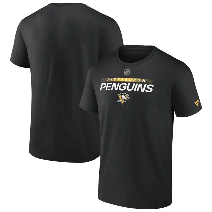 T-shirt Pittsburgh Penguins LNH Authentic Pro Prime Noir