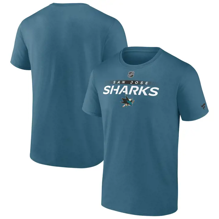 T-shirt Authentique Pro Prime LNH San Jose Sharks BLEU SARDE