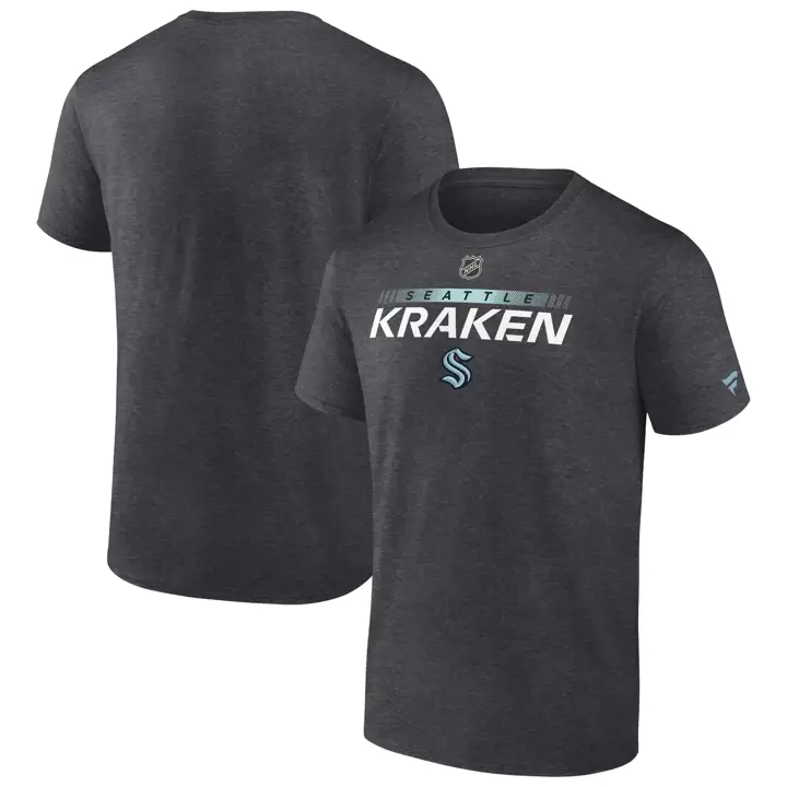 T-shirt authentique professionnel NHL Seattle Kraken Prime CHARBON