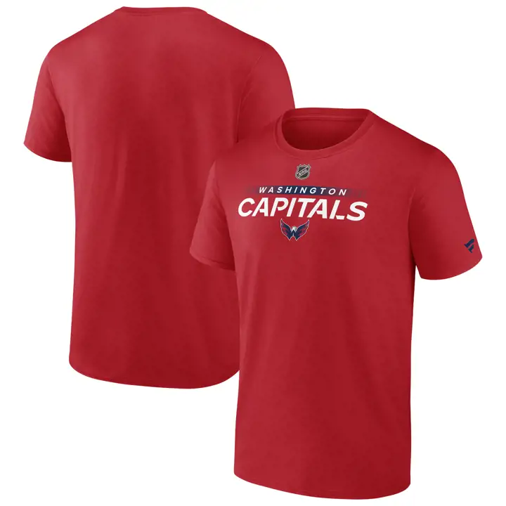 T-shirt Prime authentique Pro NHL des Capitals de Washington ROUGE