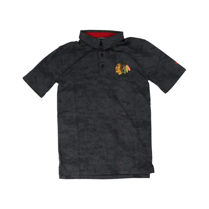 Polo de performance Chicago Blackhawks NHL RINK - Noir