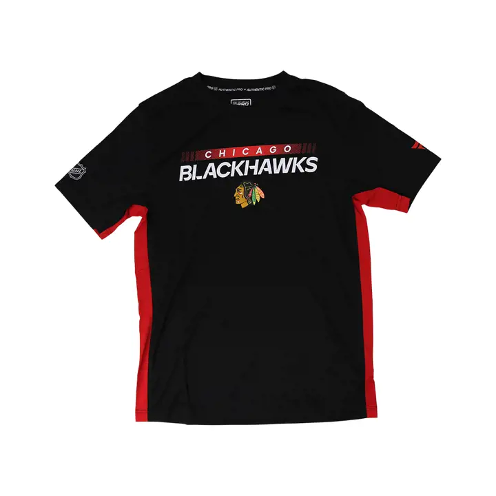 T-shirt Chicago Blackhawks NHL RINK Tech Prime NOIR/ROUGE