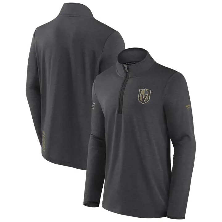 Vegas Golden Knights LNH Chandail polaire 1/4 zip CHARBON
