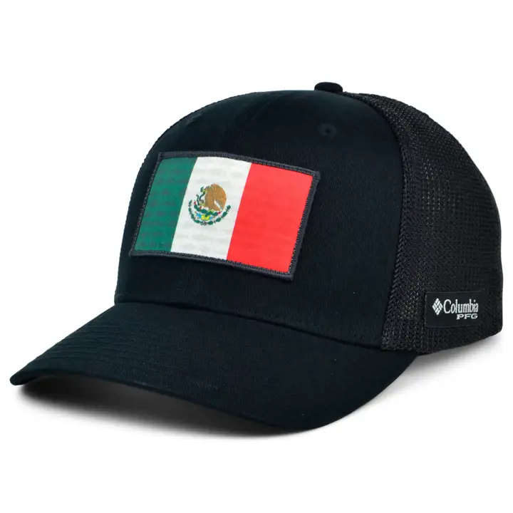 Casquette filet de baseball Mexique PFG Fish Flag noire/noire