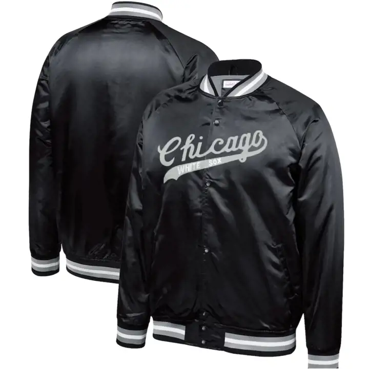 WHITE SOX MLB M&N Veste Légère en Satin noir