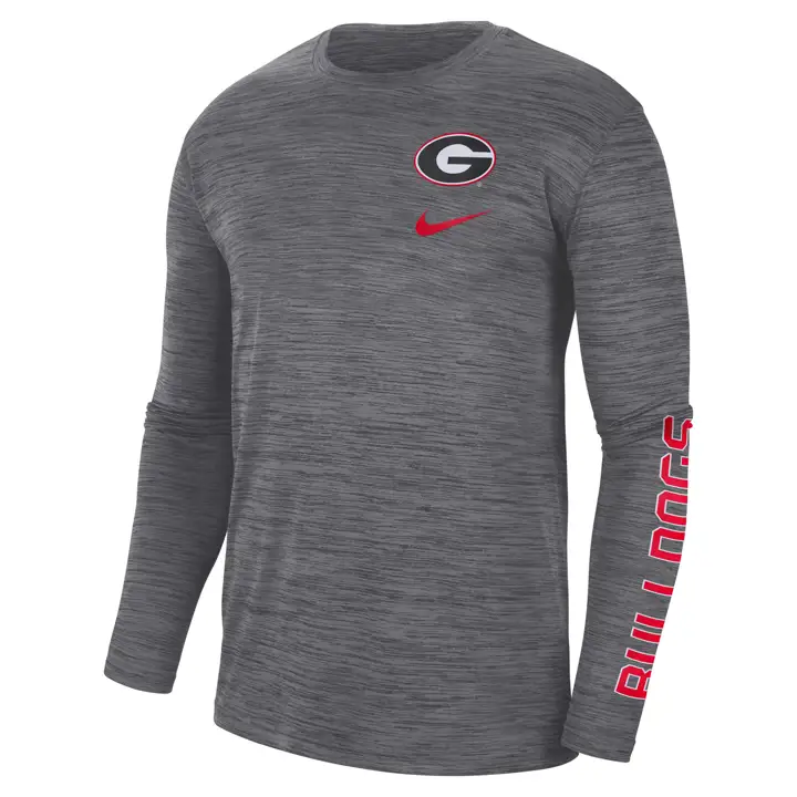 T-shirt à manches longues Georgia Bulldogs NCAA Velocity GFX 22 noir
