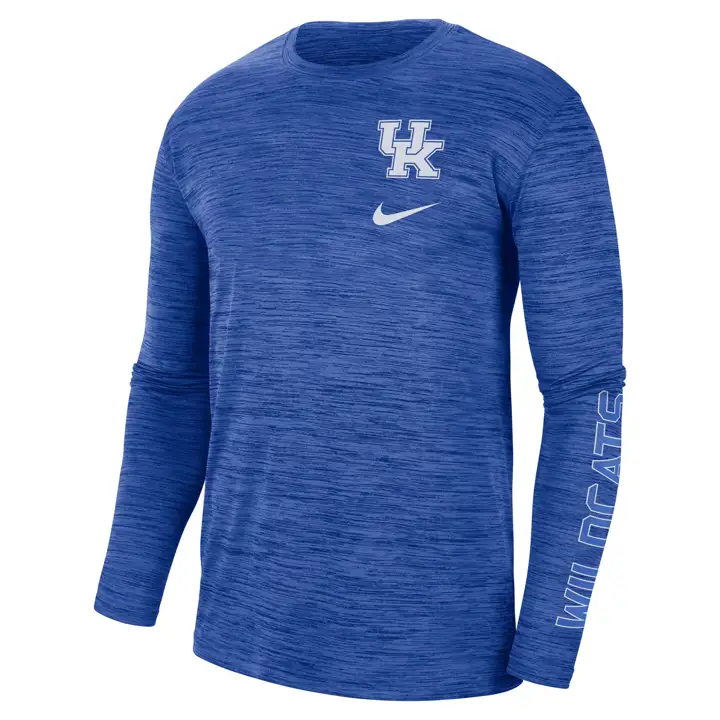 T-shirt KENTUCKY WILDCATS NCAA Velocity GFX à manches longues 22 bleu roi