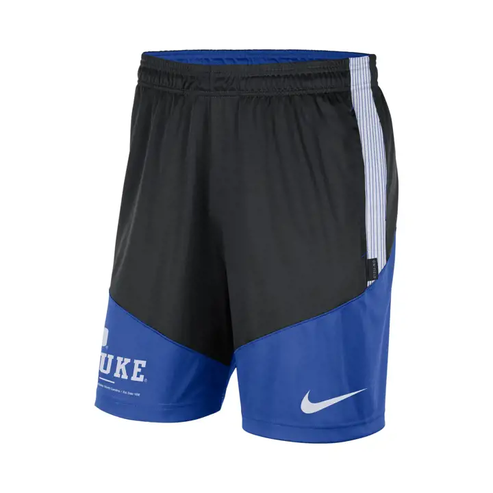 DUKE BLUE DEVILS NCAA Short en maille double 22 noir/bleu roi/blanc