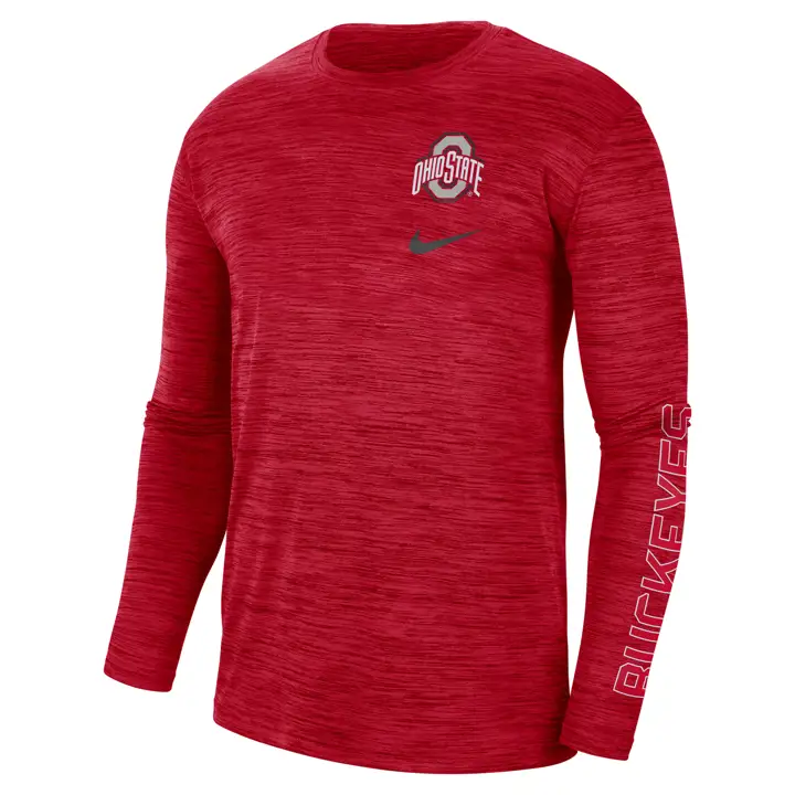 T-shirt manches longues OHIO STATE BUCKEYES NCAA Velocity GFX 22 rouge