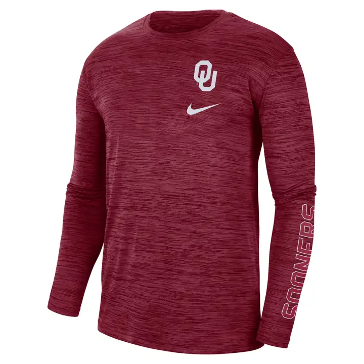 T-shirt à manches longues NCAA Velocity GFX Oklahoma Sooners 22 crim