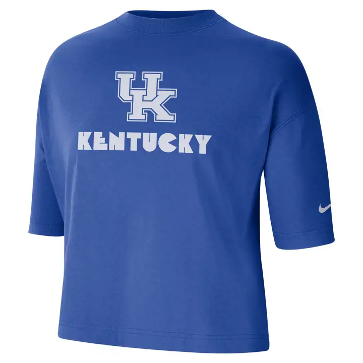T-shirt court KENTUCKY WILDCATS NCAA pour femme 22 bleu roi