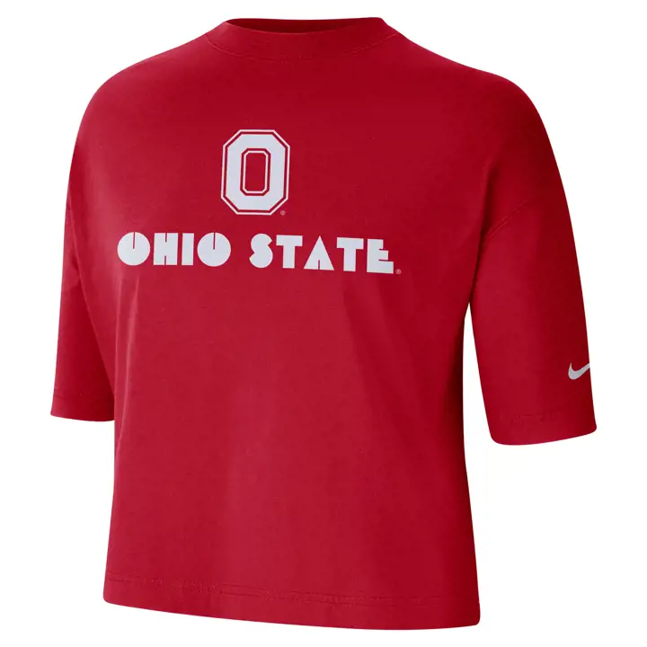 OHIO STATE BUCKEYES T-shirt court NCAA pour femme 22 rouge