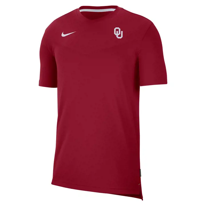 OKLAHOMA SOONERS NCAA UV Coaches Manches Longues Top 22 cramoisi/blanc