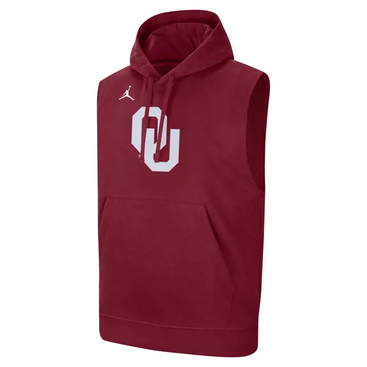 OKLAHOMA SOONERS NCAA DF Sweat à capuche sans manches 22 cramoisi/blanc