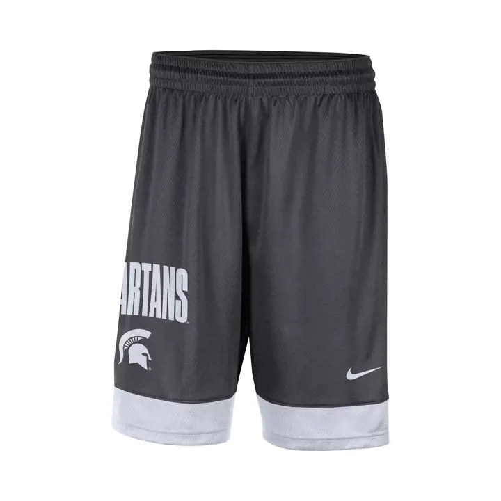 MICHIGAN STATE SPARTANS NCAA Short de basketball Fast Break 22 ANTHRACITE/
