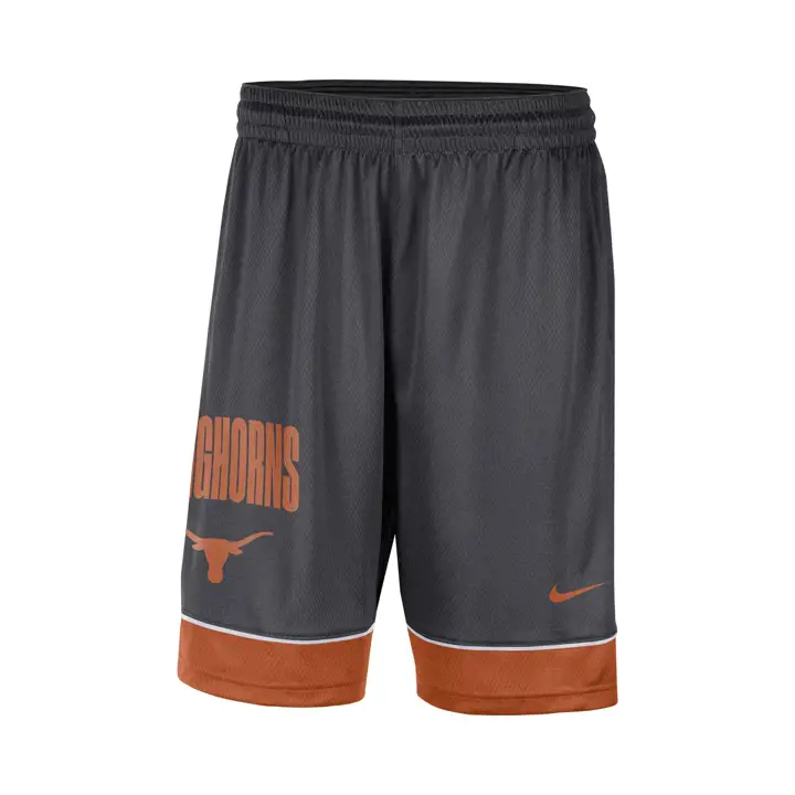 TEXAS LONGHORNS NCAA Fast Break Short 22 ANTHRACITE/blanc/ora