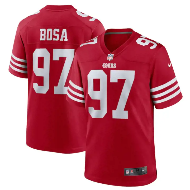 Maillot de match NFL 49ERS Nick Bosa ROUGE