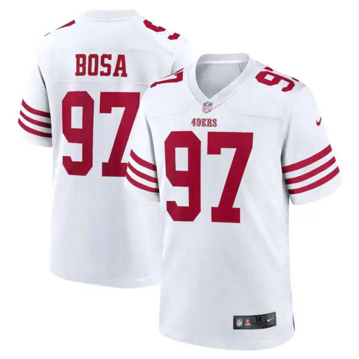 Maillot de match NFL 49ERS Nick Bosa BLC