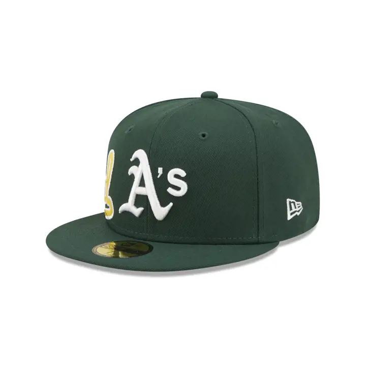 Casquette 59FIFTY Oakland Athletics MLB Side Split Vert Forêt/Vert Forêt/Vert