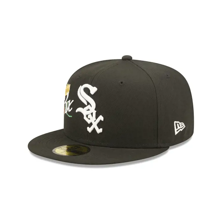 Casquette 59FIFTY MLB Chicago White Sox Crown Champs noir/noir/gris
