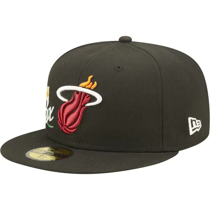 Casquette 59FIFTY Miami Heat NBA Crown Champs noir/noir/gris