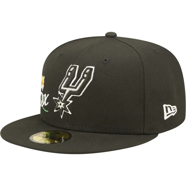 Casquette 59FIFTY NBA San Antonio Spurs Champions BLK/BLK/GRY