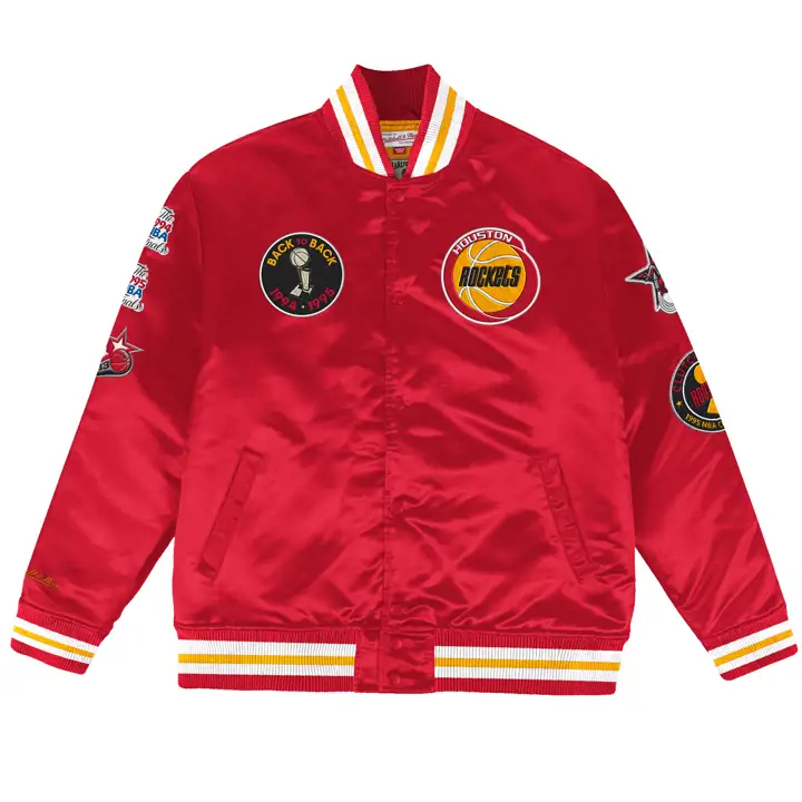 Veste satinée rouge Houston Rockets Champion NBA City
