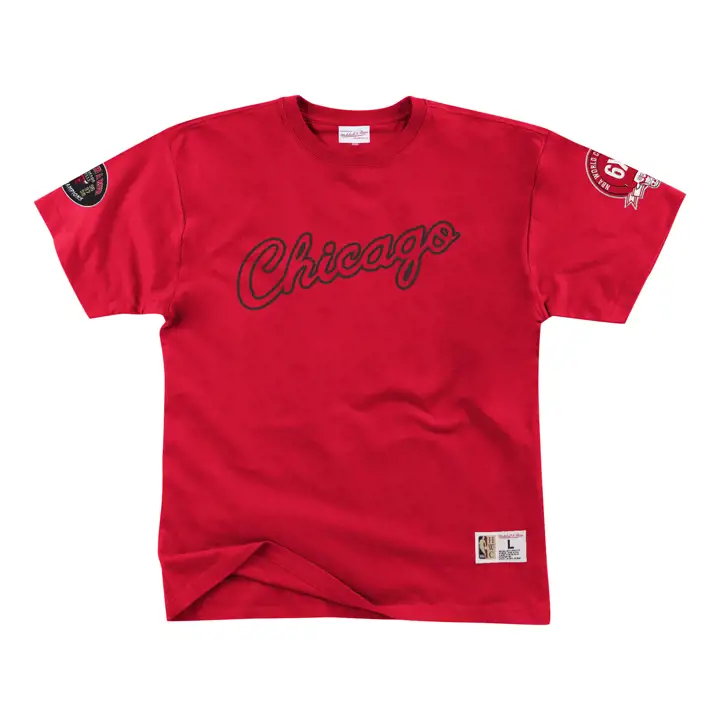 Chicago Bulls NBA Champion Ville T-shirt Rouge