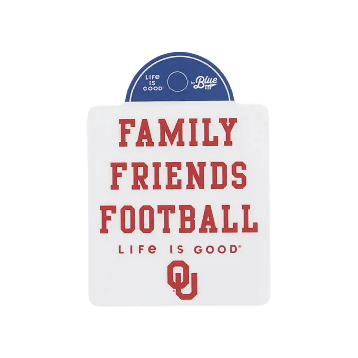 Autocollant de football pour les amis de la famille des Oklahoma Sooners ast