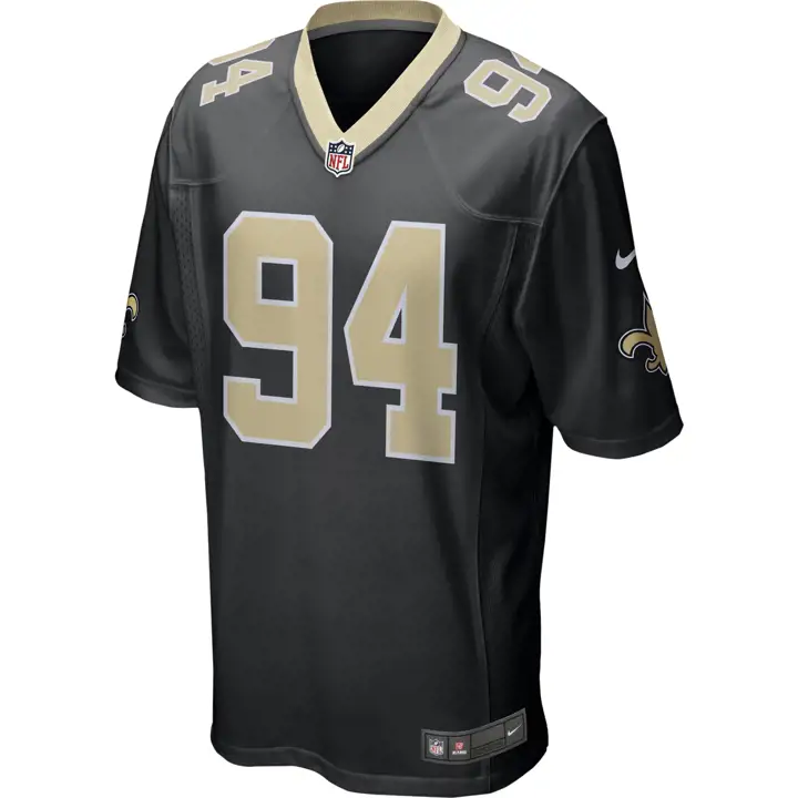 Maillot de match NFL des New Orleans Saints Cameron Jordan Noir