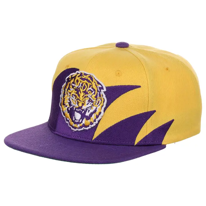 Casquette snapback Sharktooth L.S.U. NCAA violette/dorée