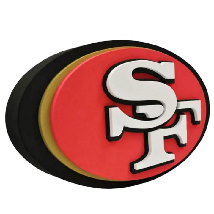 Enseigne murale 3D en mousse des 49ers de San Francisco ast