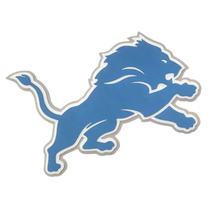 Enseigne murale 3D en mousse Detroit Lions