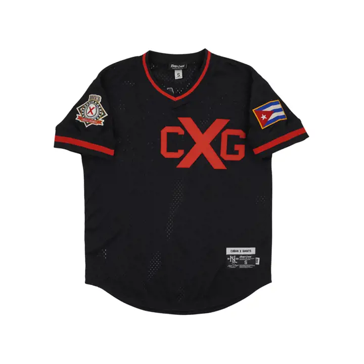 Maillot en maille à col en V CUBAN X GIANTS NL Replica BLK