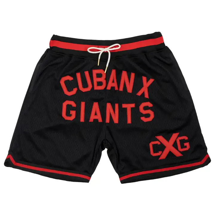 Short en maille réplique NL Cuban x Giants - Noir