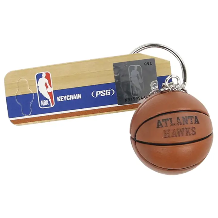 Porte-clés de basketball des Hawks d'Atlanta (orange/noir)