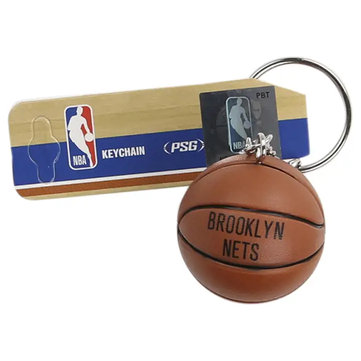 Porte-clés de basketball Brooklyn Nets org/blk