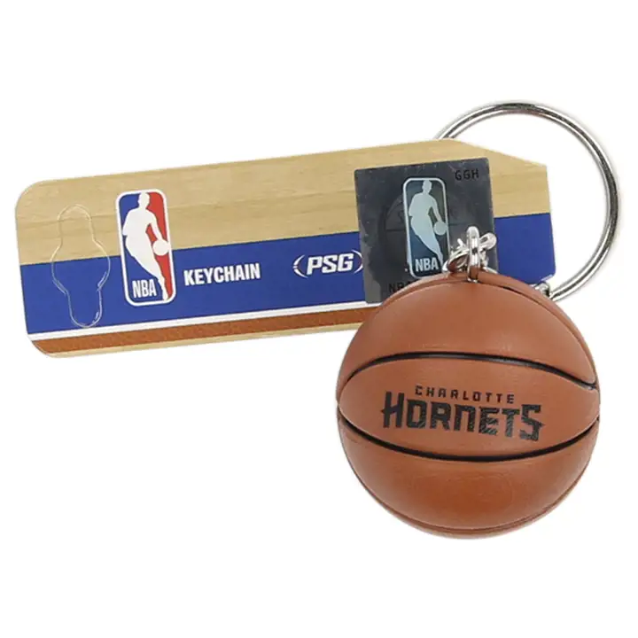 Porte-clés de basketball Charlotte Hornets orange/noir