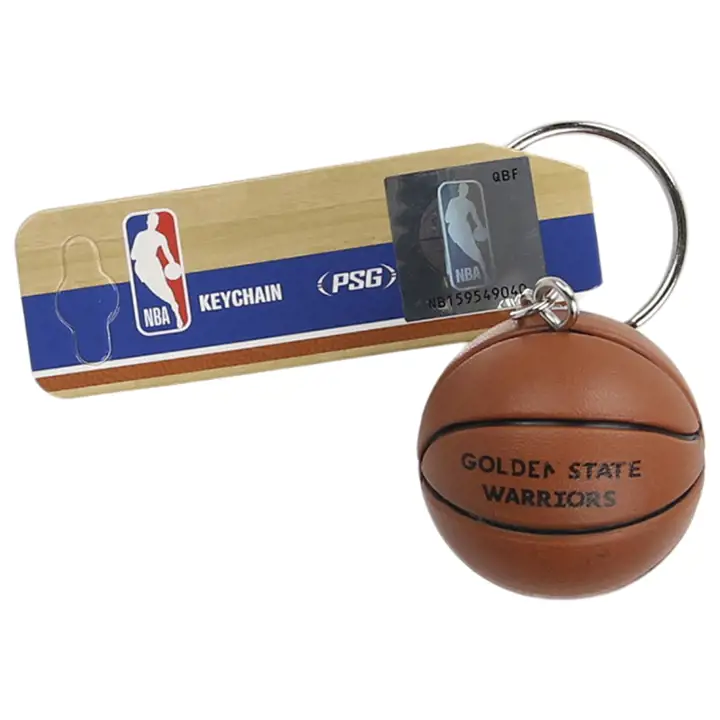 Porte-clés de basketball Golden State Warriors or/noir