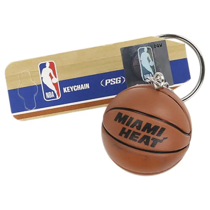 Porte-clés de basketball Miami Heat org/noir