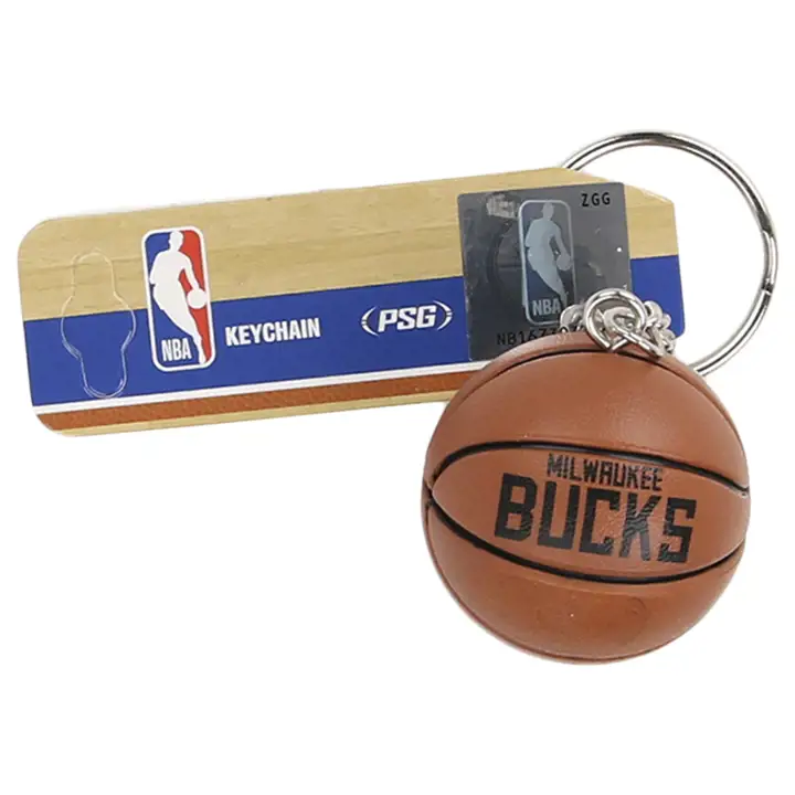 Porte-clés de basketball des Milwaukee Bucks, noir, organisation/publicité