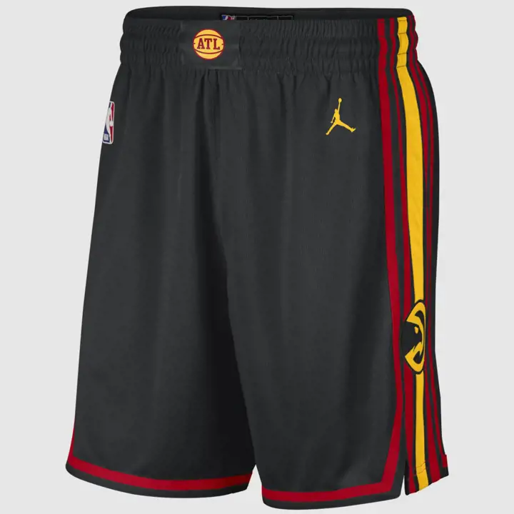 Short de basket Swingman Statement des Atlanta Hawks pour jeune – Noir